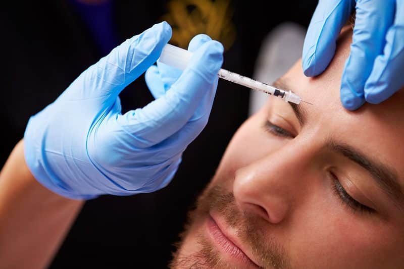 Reduce Pain of Injections Man Having Botox Treatment